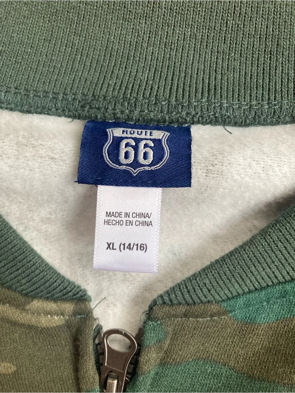 Route 66 Green Camo Zip Jacket